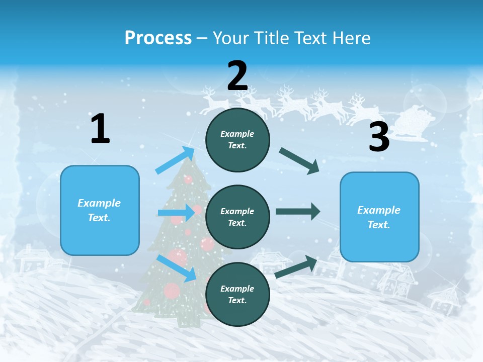 Tree Deer Sled PowerPoint Template