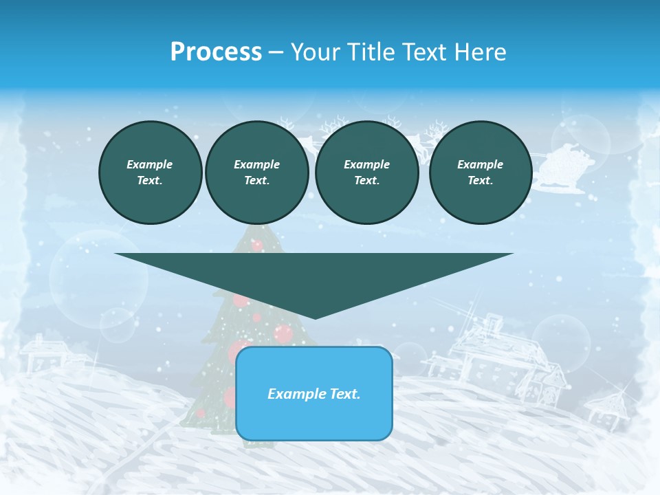 Tree Deer Sled PowerPoint Template