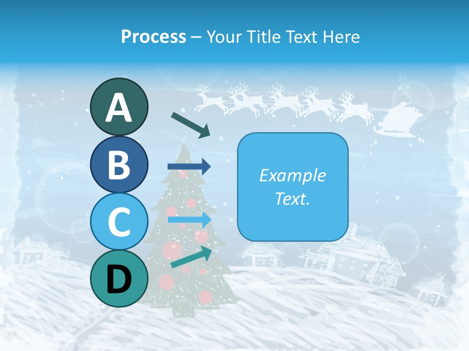 Tree Deer Sled PowerPoint Template
