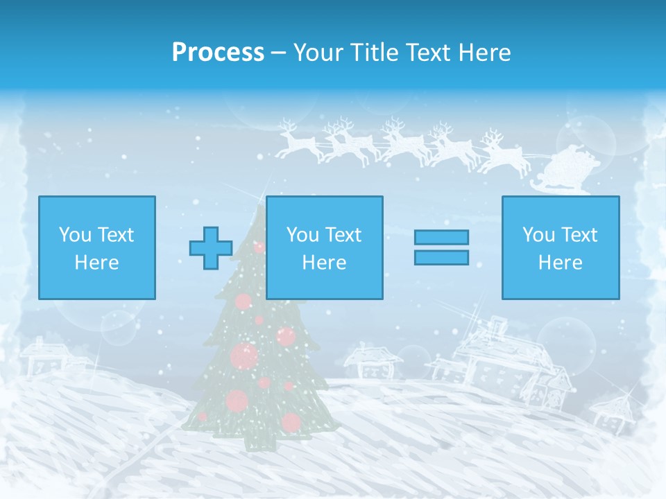 Tree Deer Sled PowerPoint Template