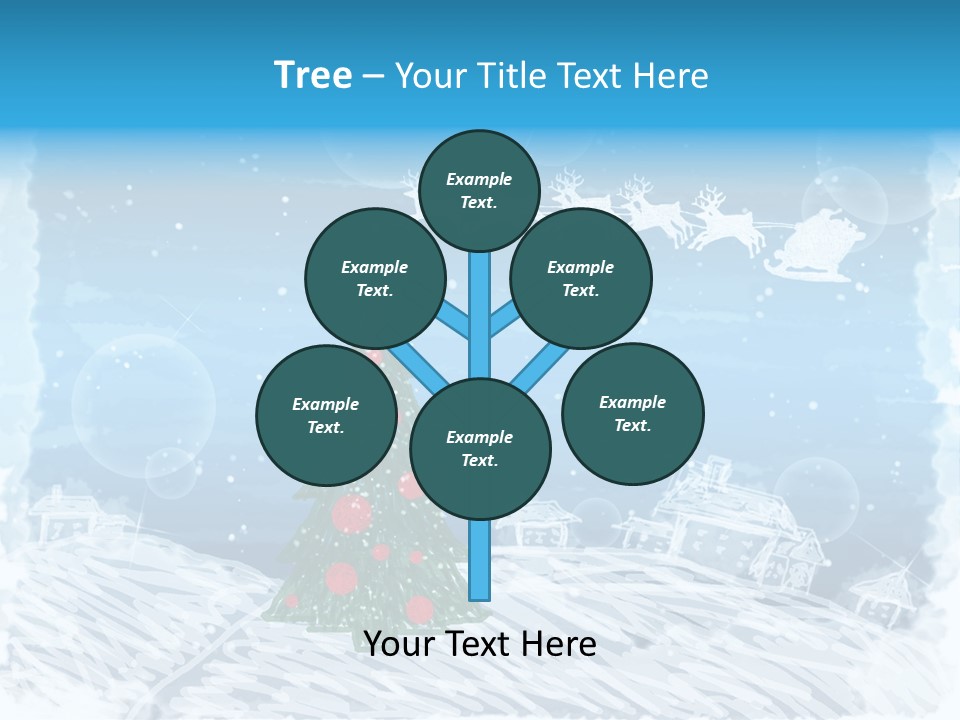 Tree Deer Sled PowerPoint Template
