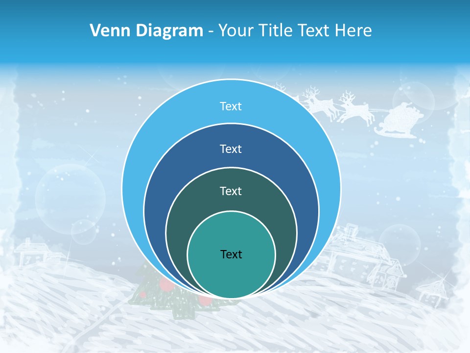 Tree Deer Sled PowerPoint Template