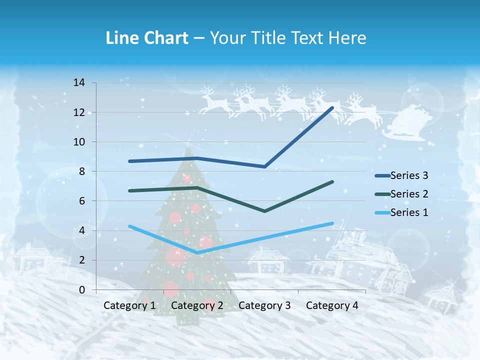 Tree Deer Sled PowerPoint Template