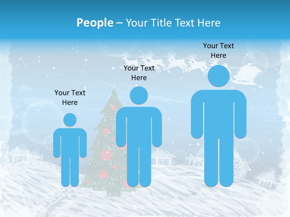 Tree Deer Sled PowerPoint Template