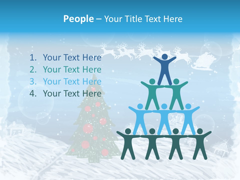 Tree Deer Sled PowerPoint Template