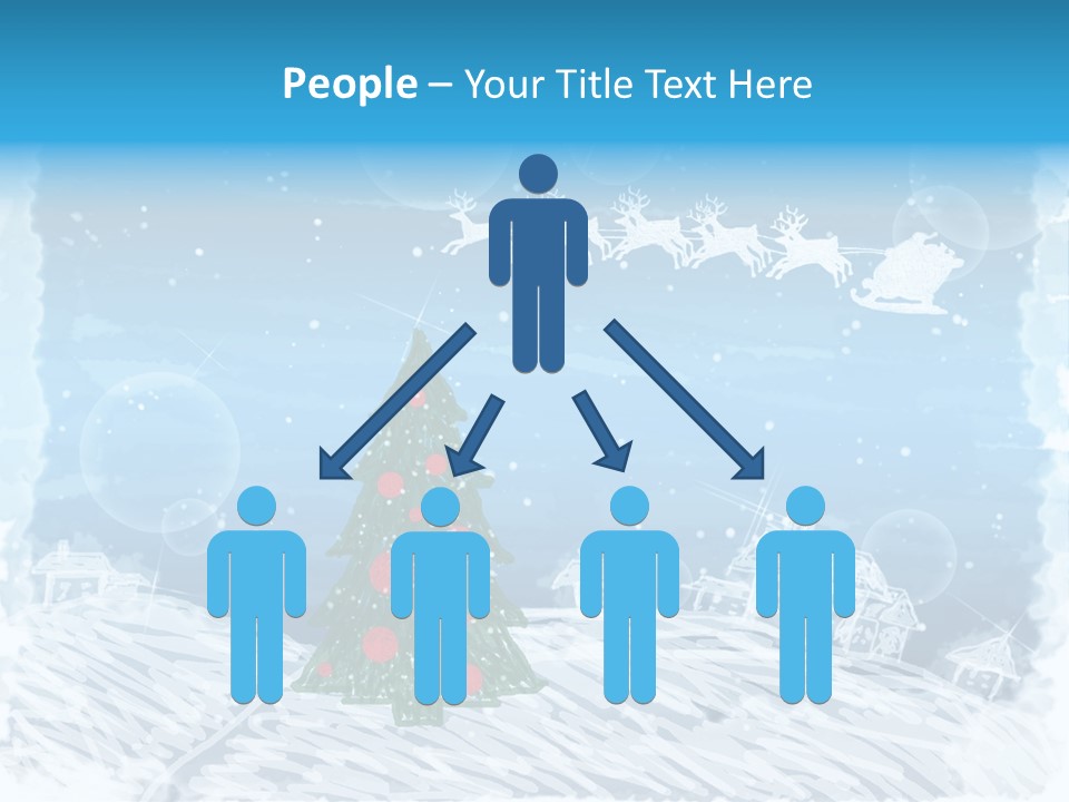 Tree Deer Sled PowerPoint Template