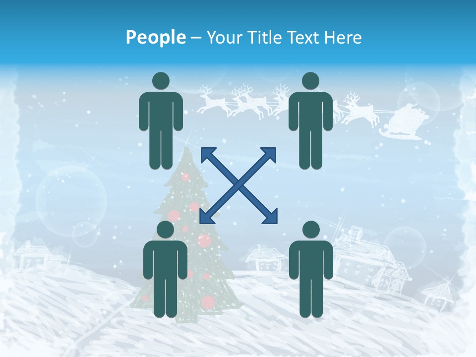 Tree Deer Sled PowerPoint Template