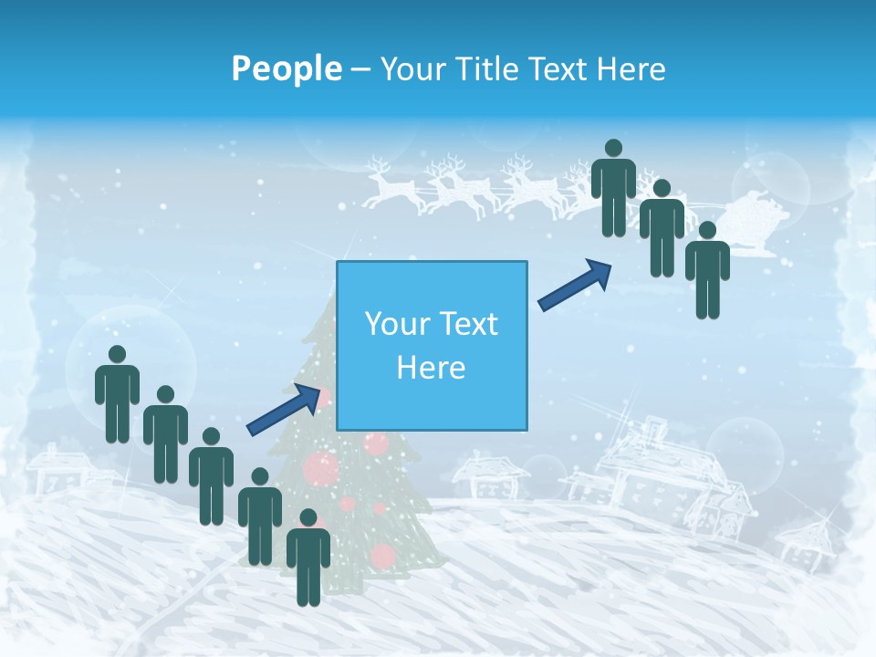 Tree Deer Sled PowerPoint Template