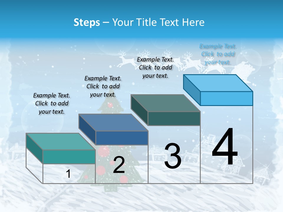 Tree Deer Sled PowerPoint Template