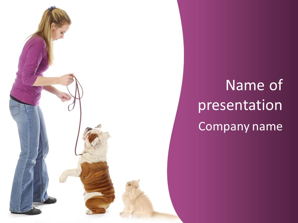 Dog Blond Teaching PowerPoint Template