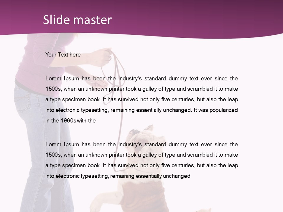 Dog Blond Teaching PowerPoint Template