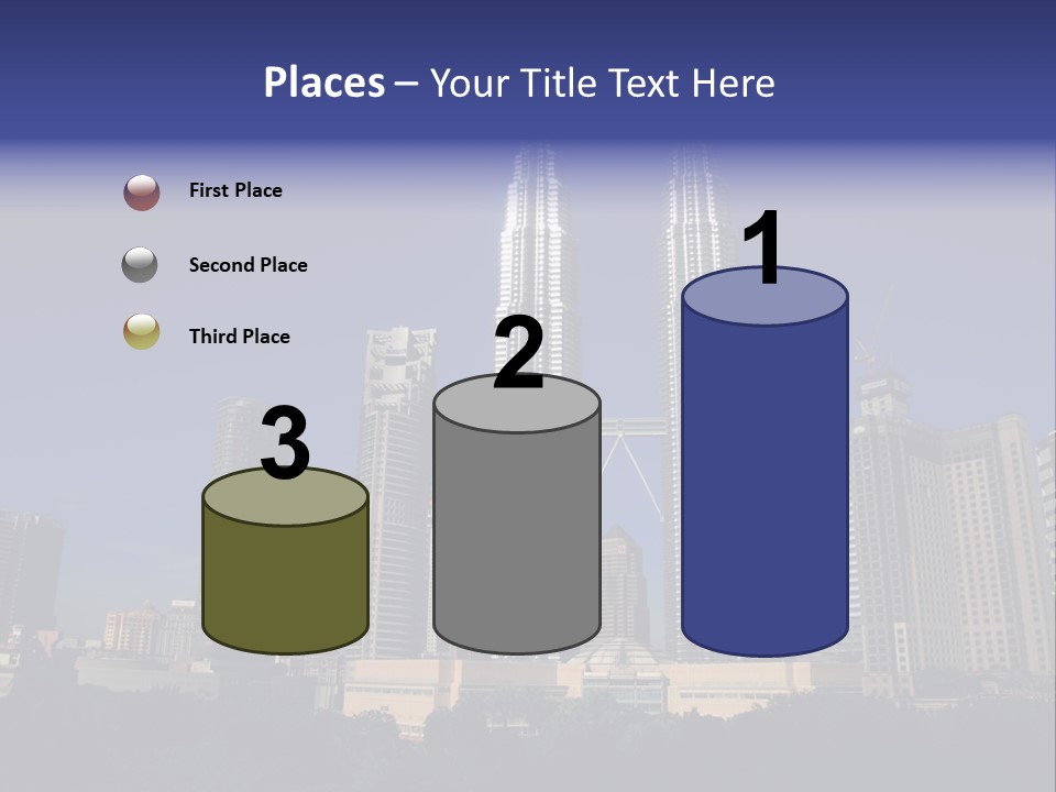 Klcc Skyscraper Business PowerPoint Template