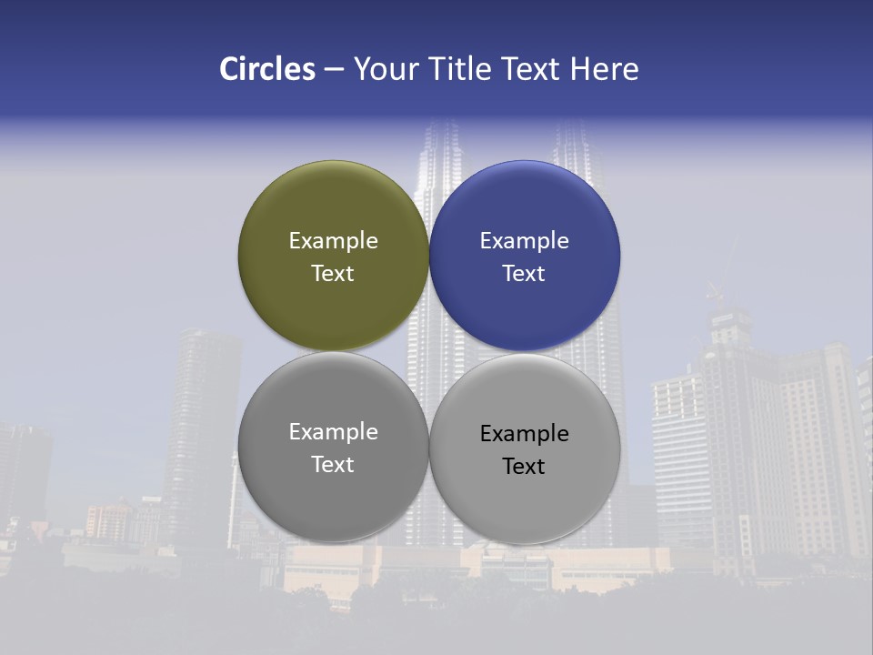 Klcc Skyscraper Business PowerPoint Template