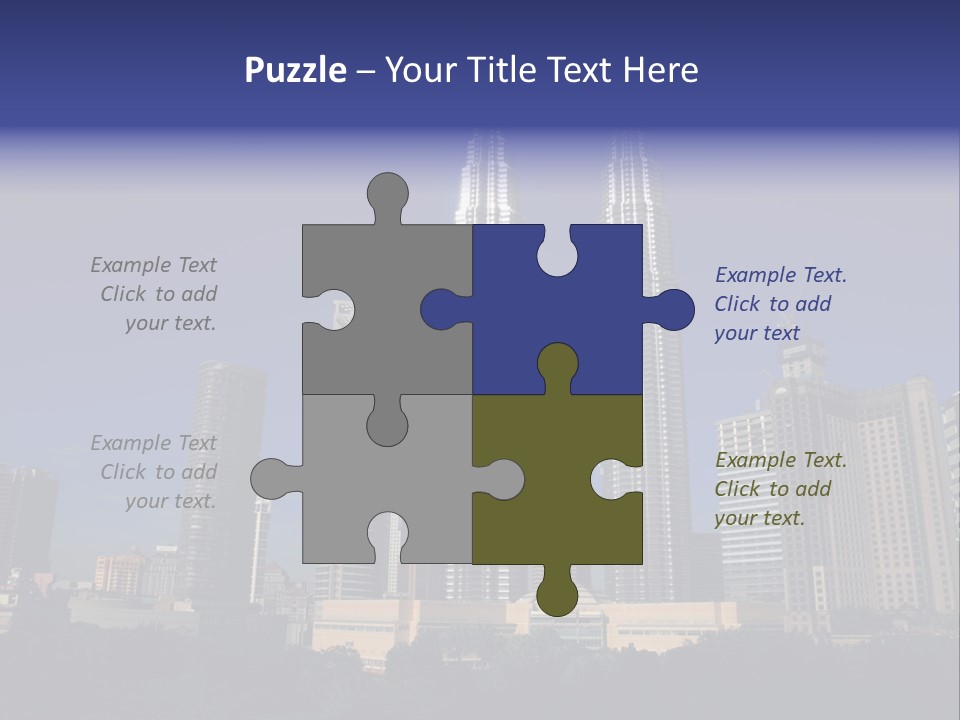 Klcc Skyscraper Business PowerPoint Template