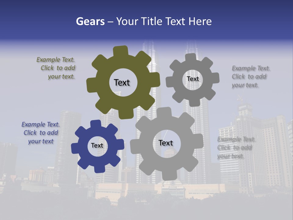 Klcc Skyscraper Business PowerPoint Template