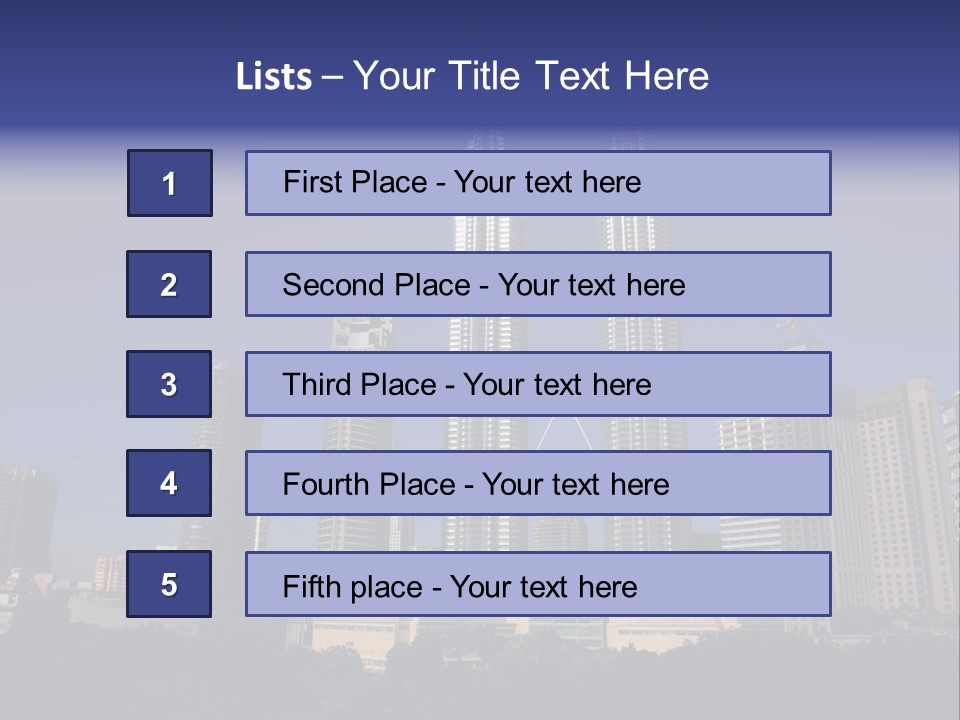 Klcc Skyscraper Business PowerPoint Template