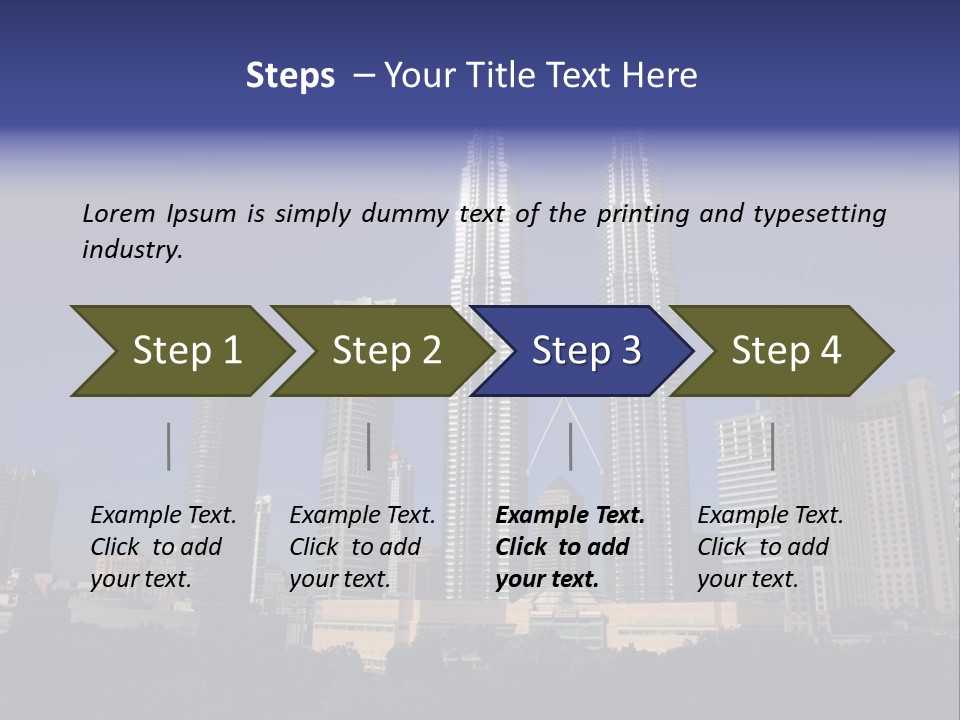Klcc Skyscraper Business PowerPoint Template