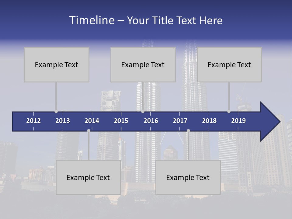 Klcc Skyscraper Business PowerPoint Template