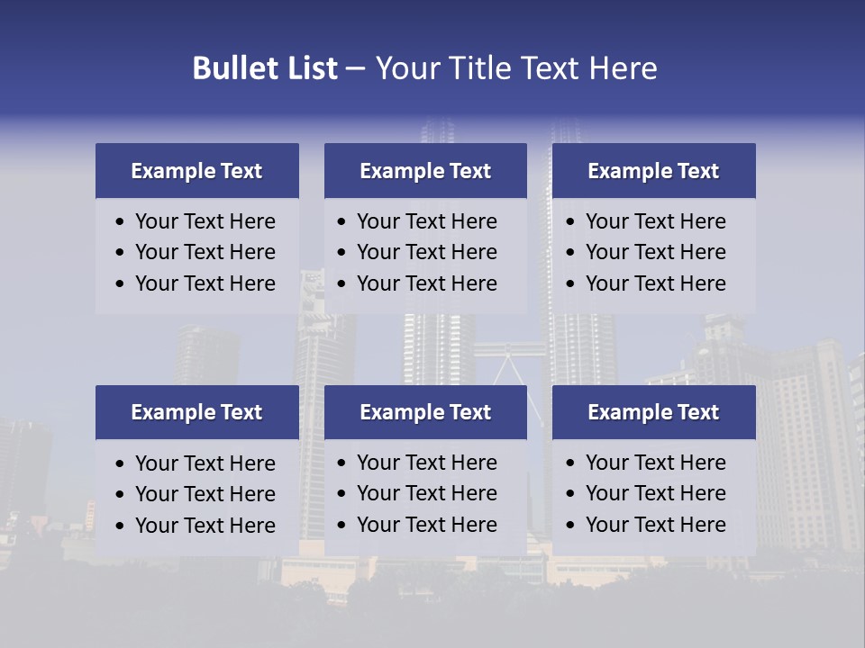 Klcc Skyscraper Business PowerPoint Template