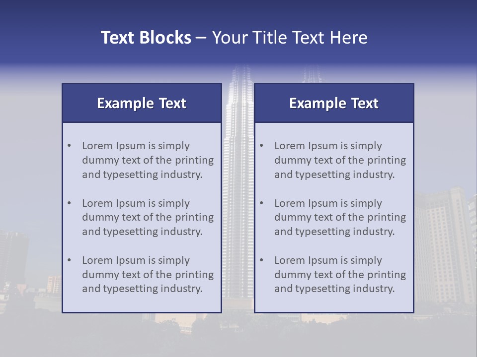 Klcc Skyscraper Business PowerPoint Template