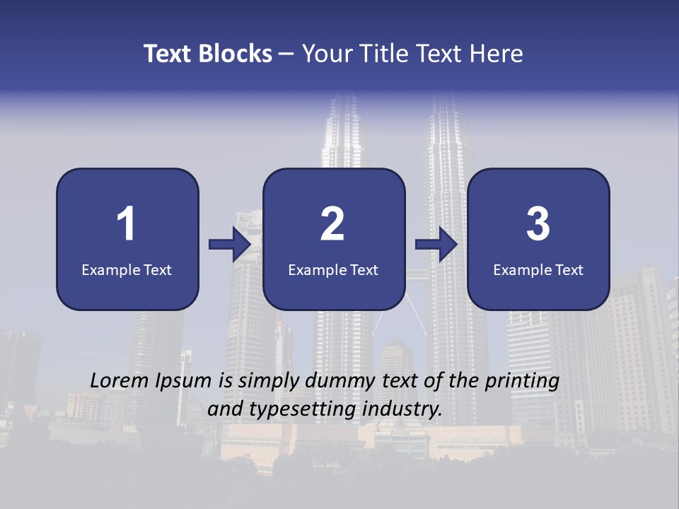 Klcc Skyscraper Business PowerPoint Template