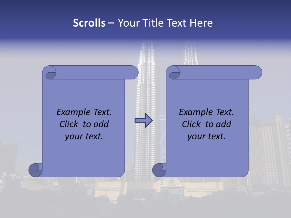 Klcc Skyscraper Business PowerPoint Template
