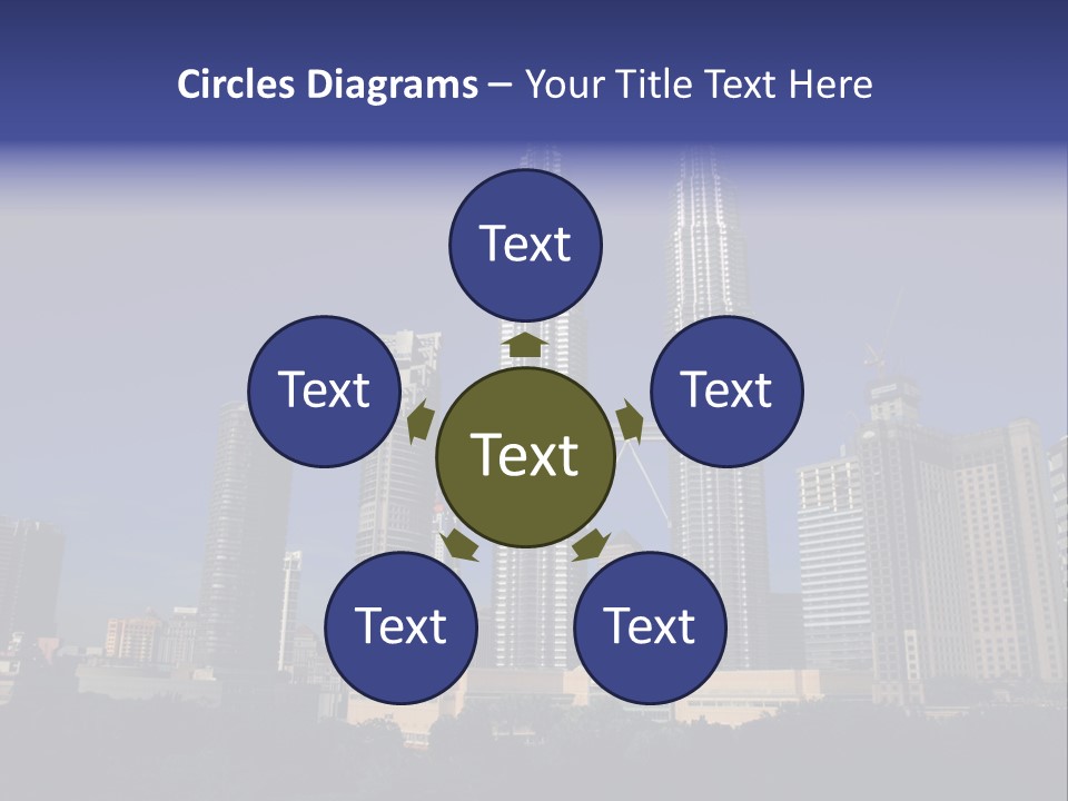 Klcc Skyscraper Business PowerPoint Template