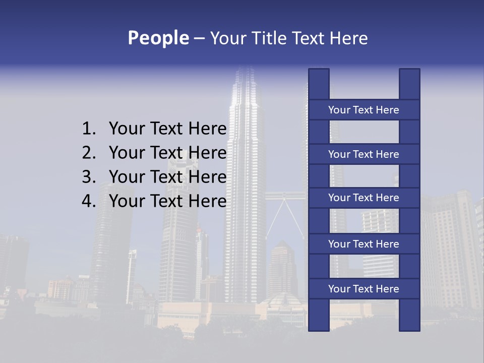 Klcc Skyscraper Business PowerPoint Template