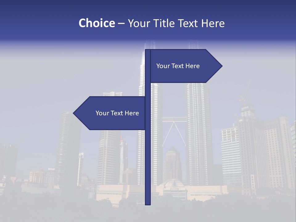 Klcc Skyscraper Business PowerPoint Template