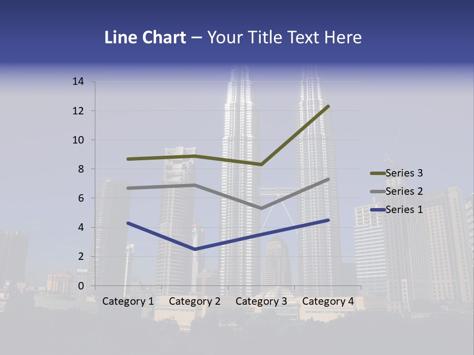 Klcc Skyscraper Business PowerPoint Template