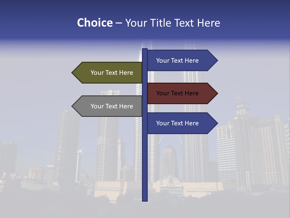 Klcc Skyscraper Business PowerPoint Template