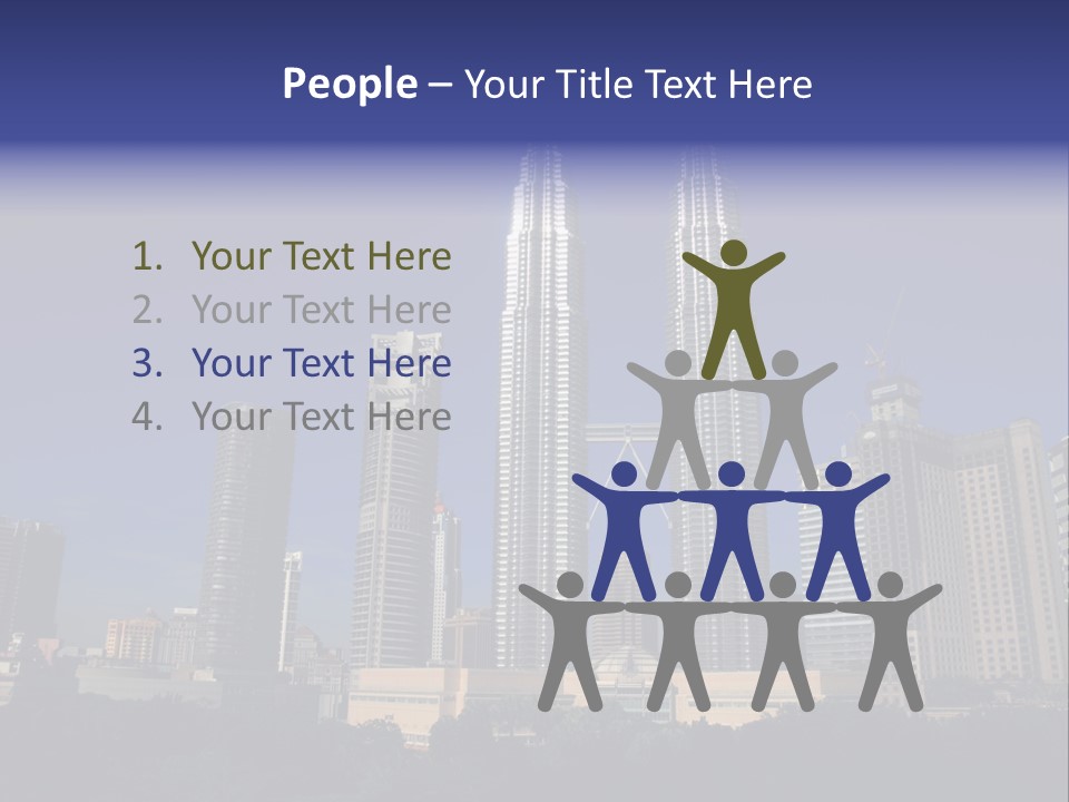 Klcc Skyscraper Business PowerPoint Template