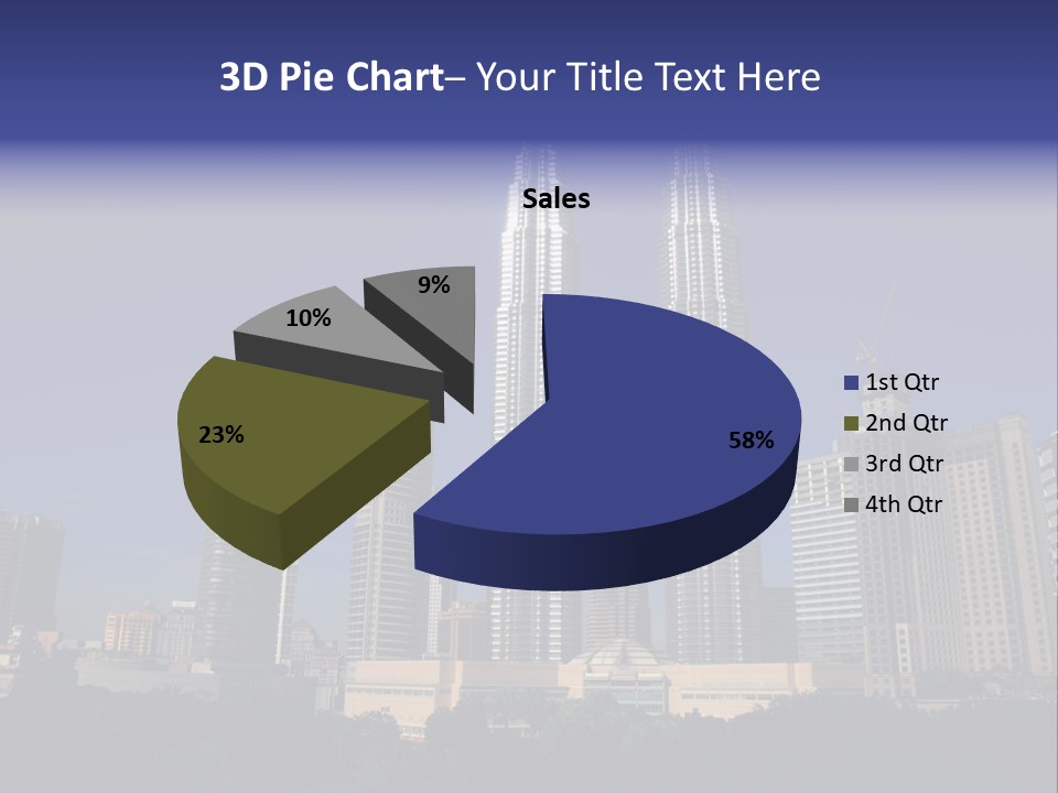 Klcc Skyscraper Business PowerPoint Template