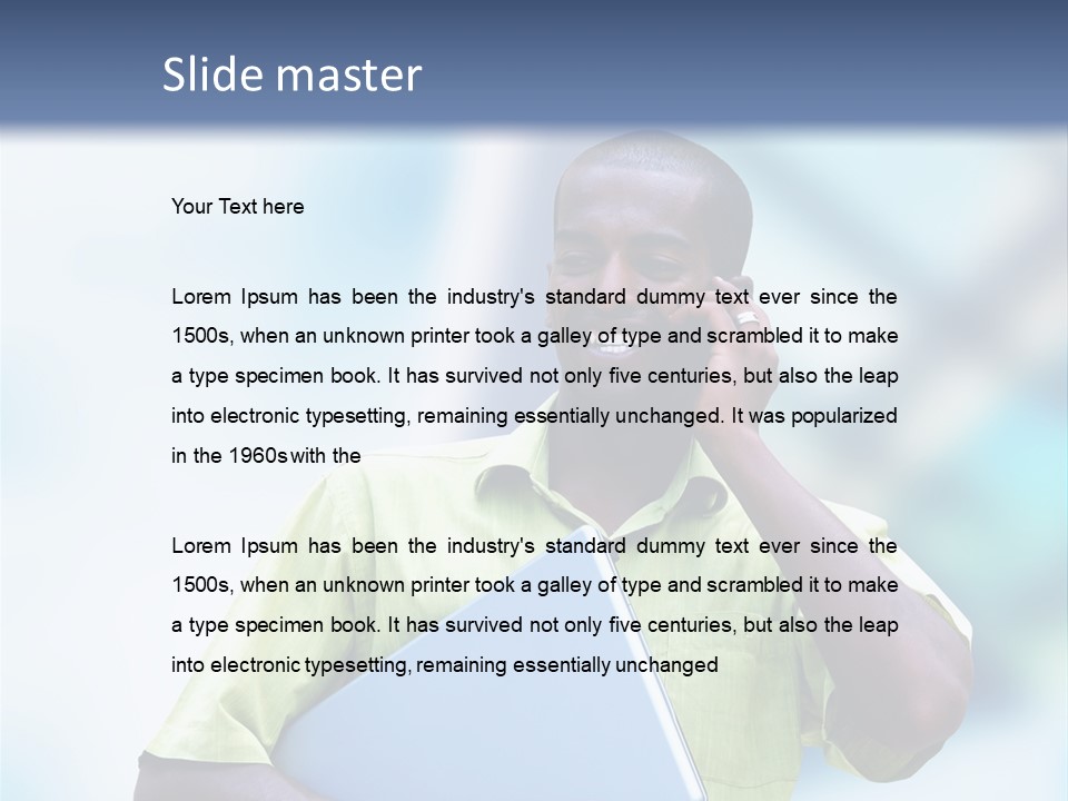 Blue Optimism Happy PowerPoint Template