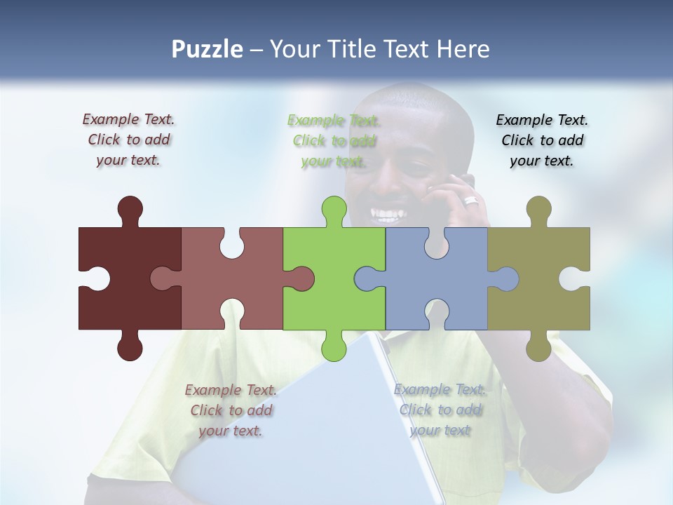 Blue Optimism Happy PowerPoint Template