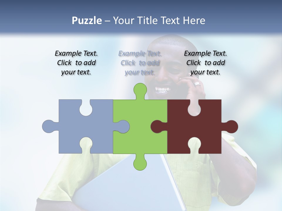 Blue Optimism Happy PowerPoint Template