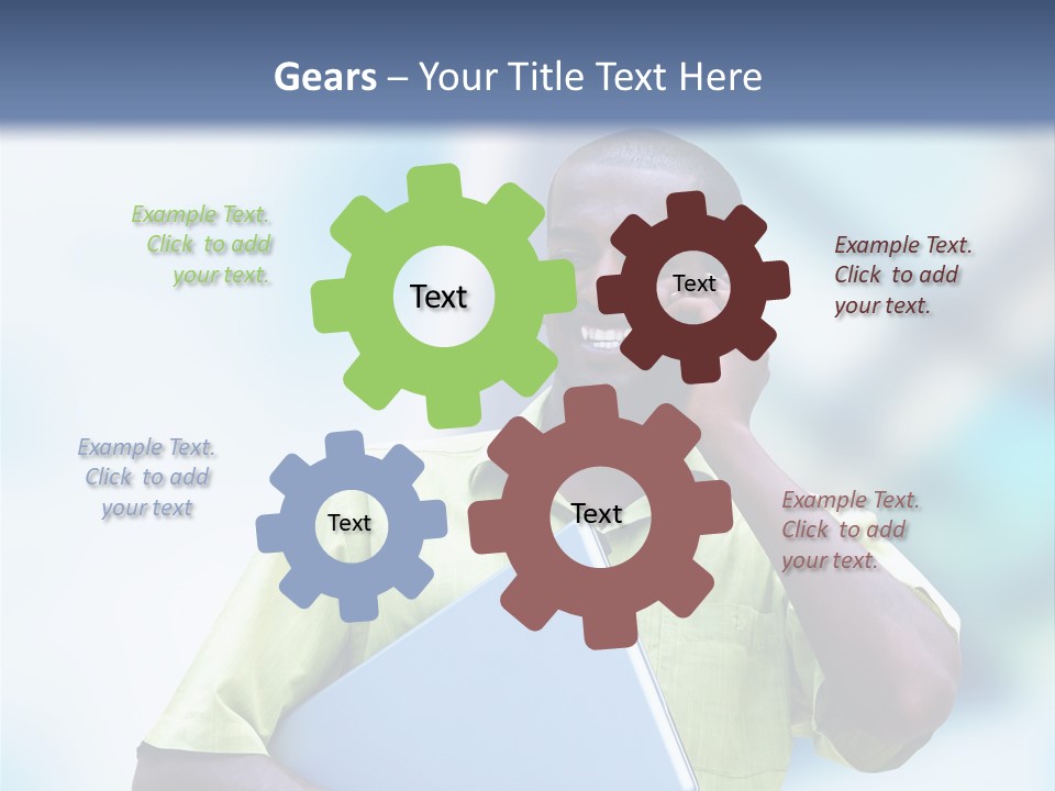 Blue Optimism Happy PowerPoint Template