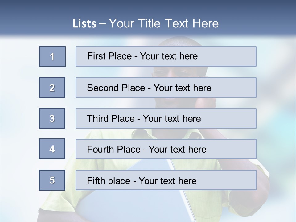 Blue Optimism Happy PowerPoint Template