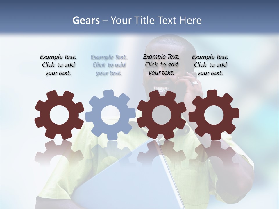 Blue Optimism Happy PowerPoint Template