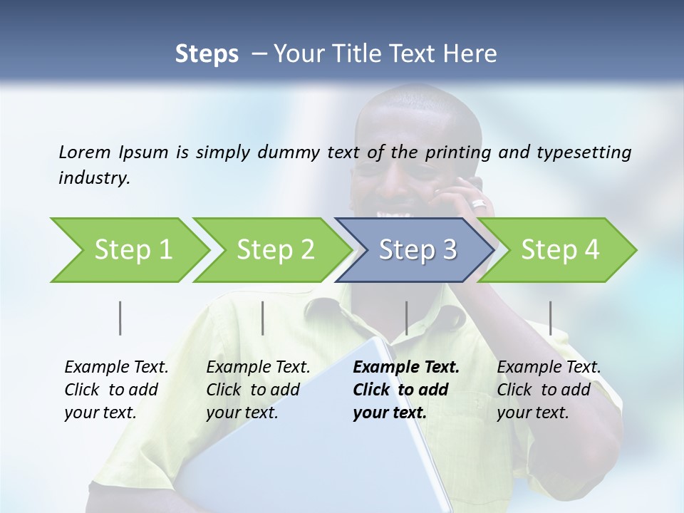 Blue Optimism Happy PowerPoint Template
