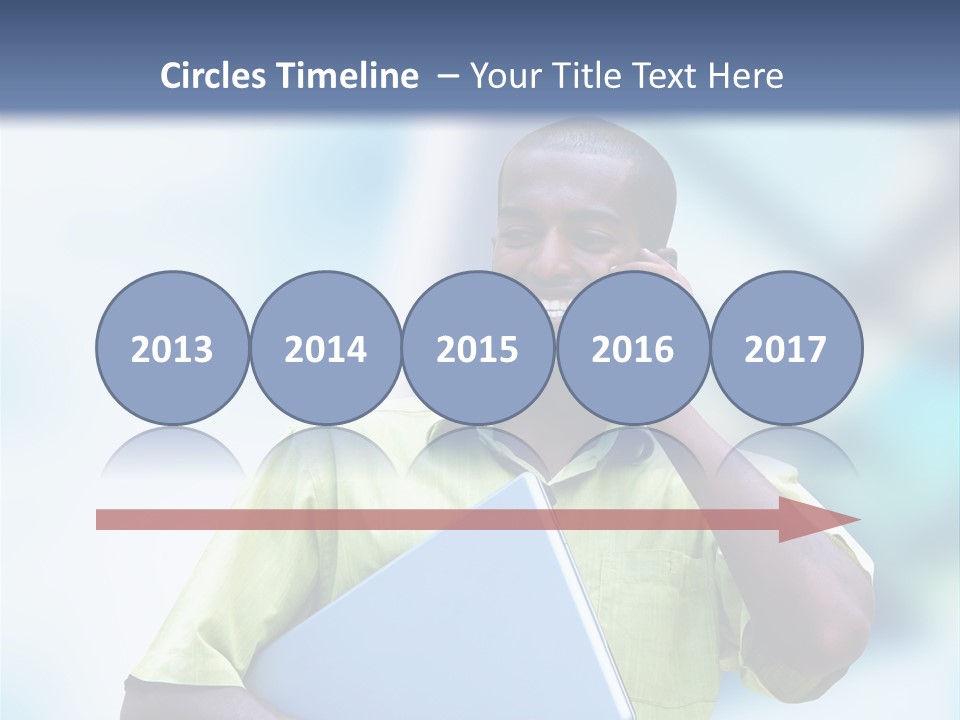 Blue Optimism Happy PowerPoint Template