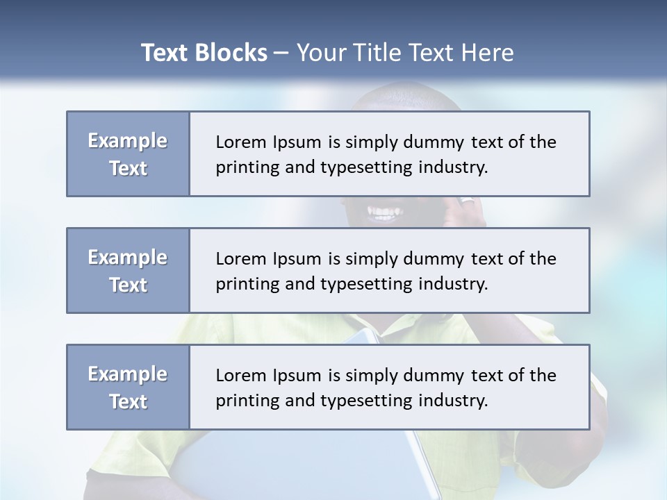 Blue Optimism Happy PowerPoint Template