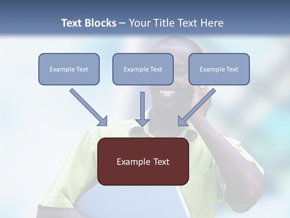 Blue Optimism Happy PowerPoint Template
