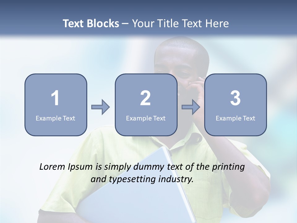 Blue Optimism Happy PowerPoint Template