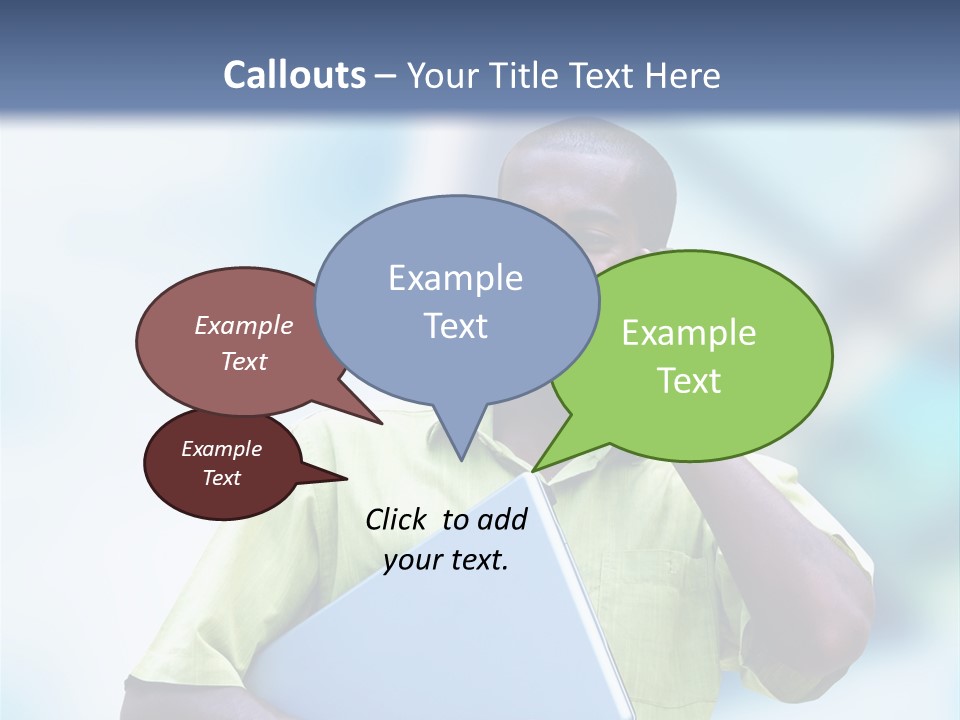 Blue Optimism Happy PowerPoint Template