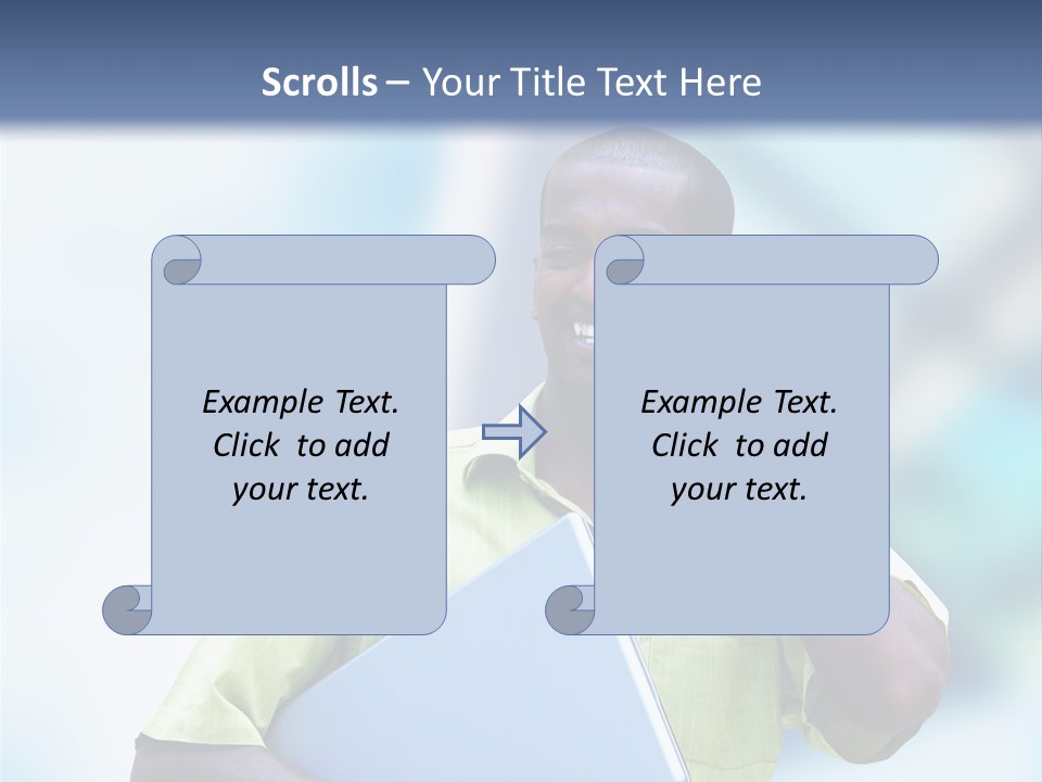 Blue Optimism Happy PowerPoint Template