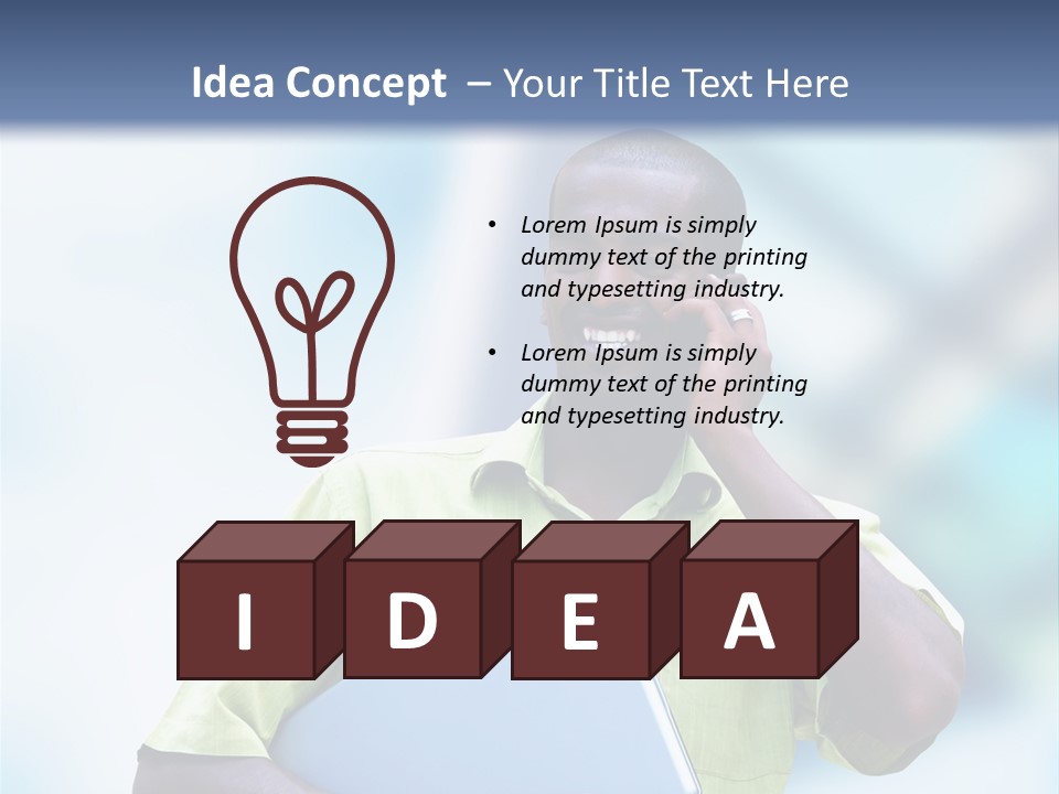 Blue Optimism Happy PowerPoint Template