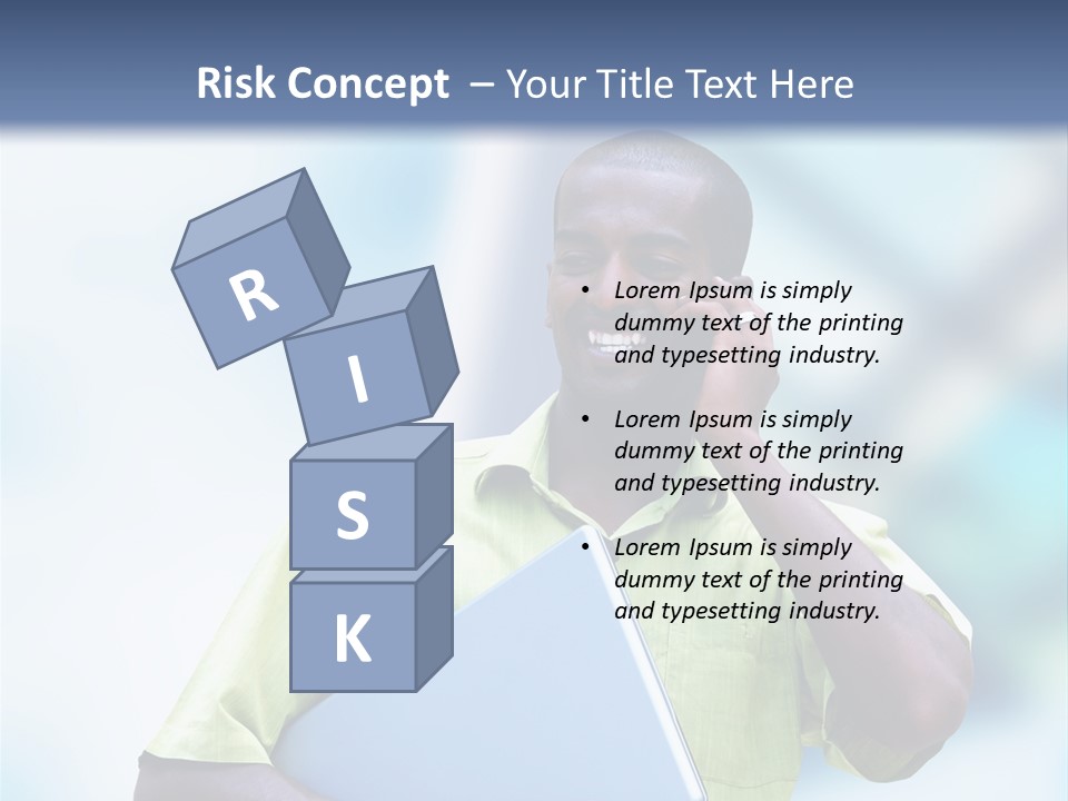 Blue Optimism Happy PowerPoint Template