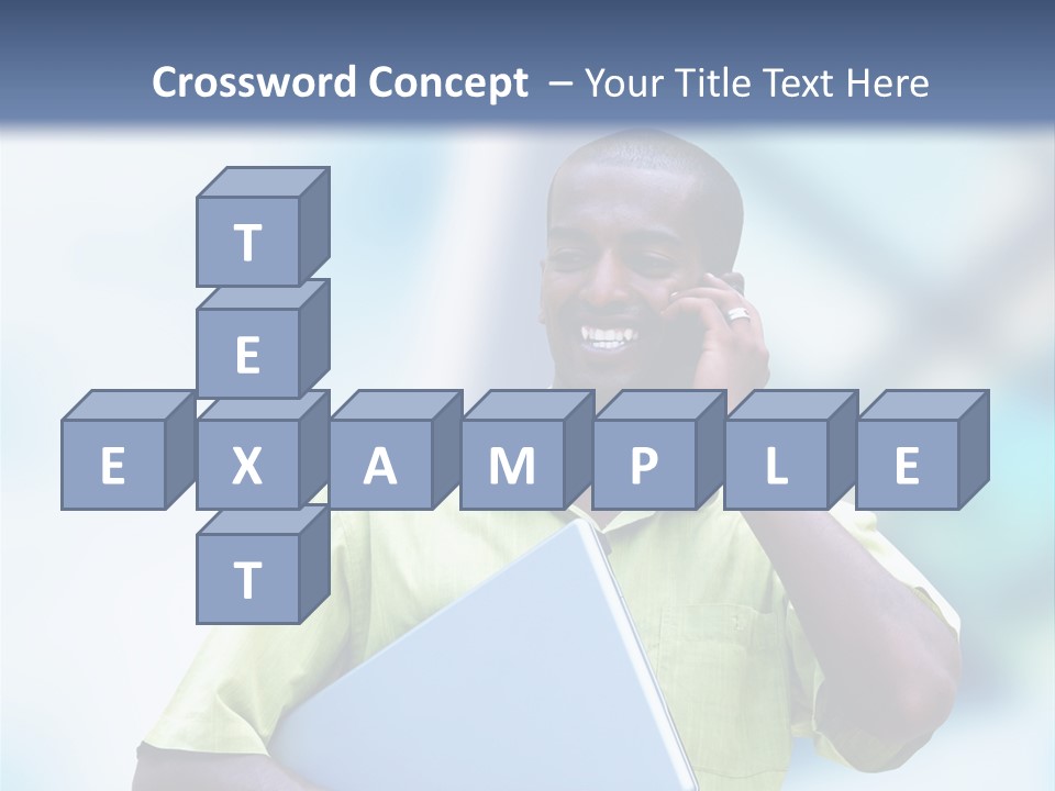 Blue Optimism Happy PowerPoint Template