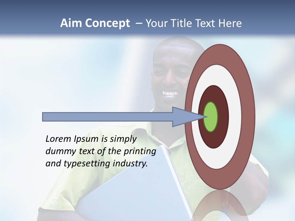 Blue Optimism Happy PowerPoint Template